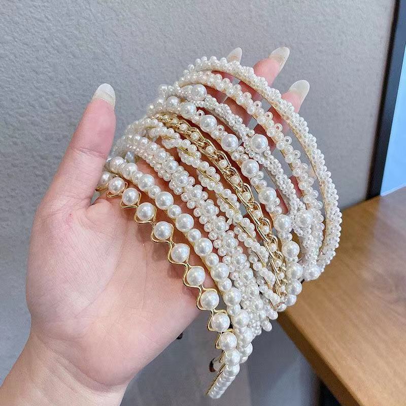 Wholesale Pearl Bow Braided Headband